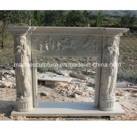 Natural Stone Marble Fireplace Surround Figures (SY-MF203)